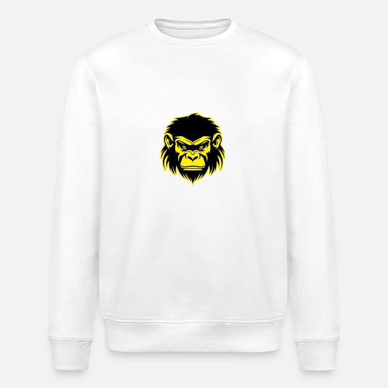 Portrait d’animal de singe - Sweat bio ROLLER Stanley/Stella Unisexe - blanc
