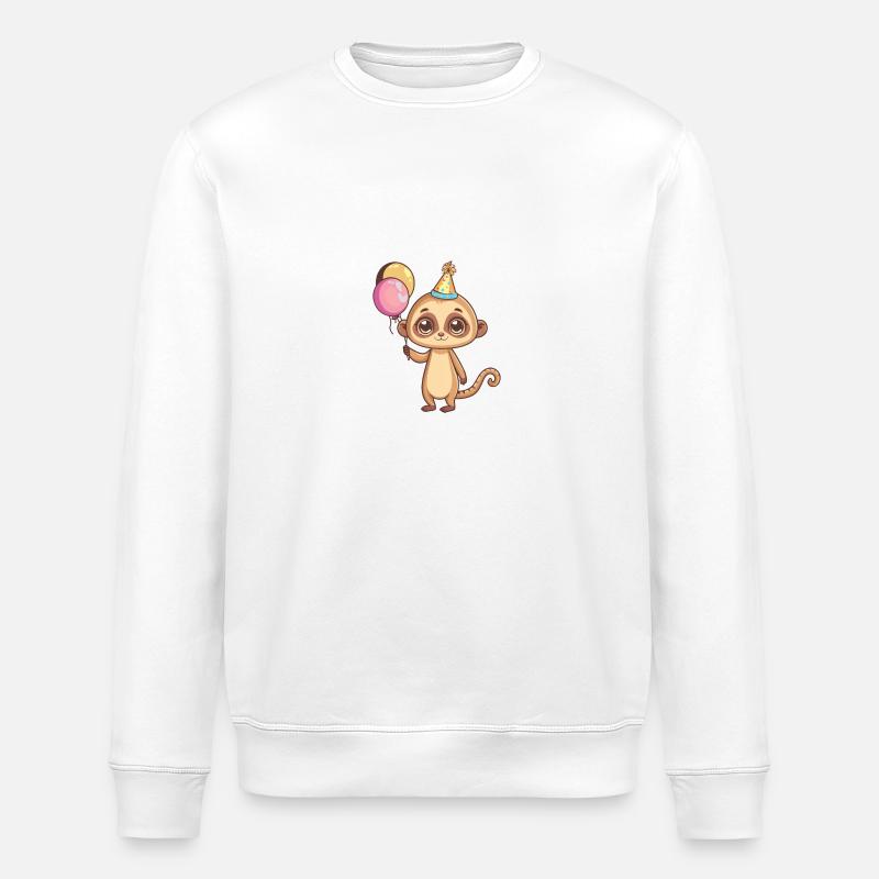 Suricate Anniversaire Bébé - Sweat bio ROLLER Stanley/Stella Unisexe - blanc