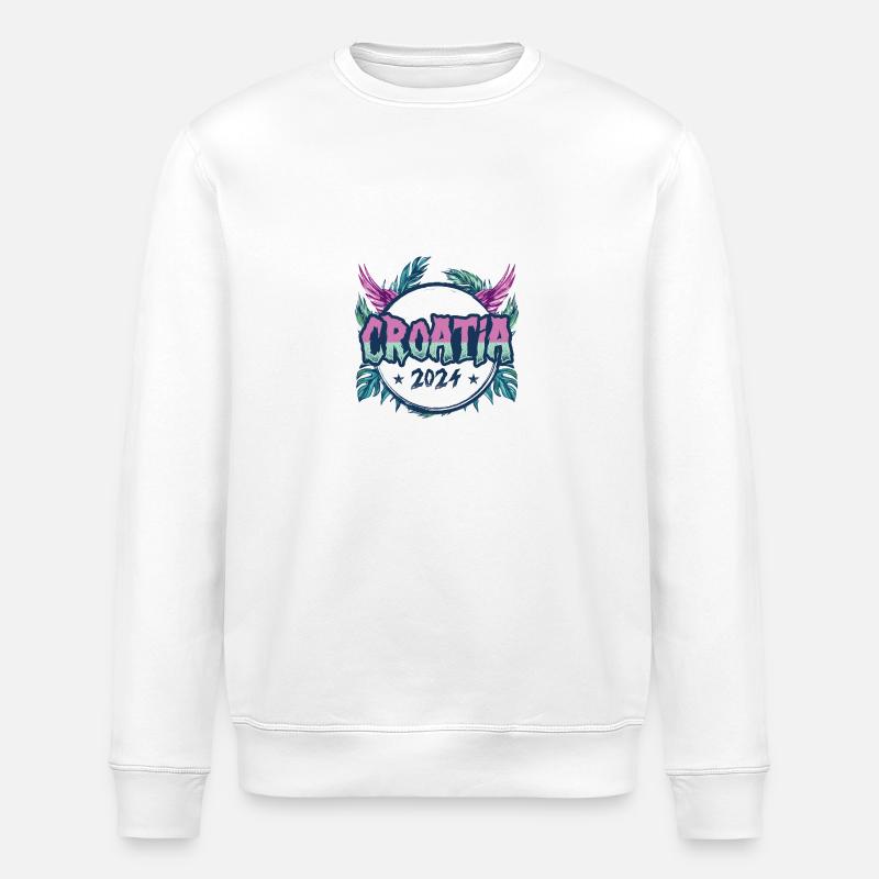 Vacances Croatie 2024 - Sweat bio ROLLER Stanley/Stella Unisexe - blanc