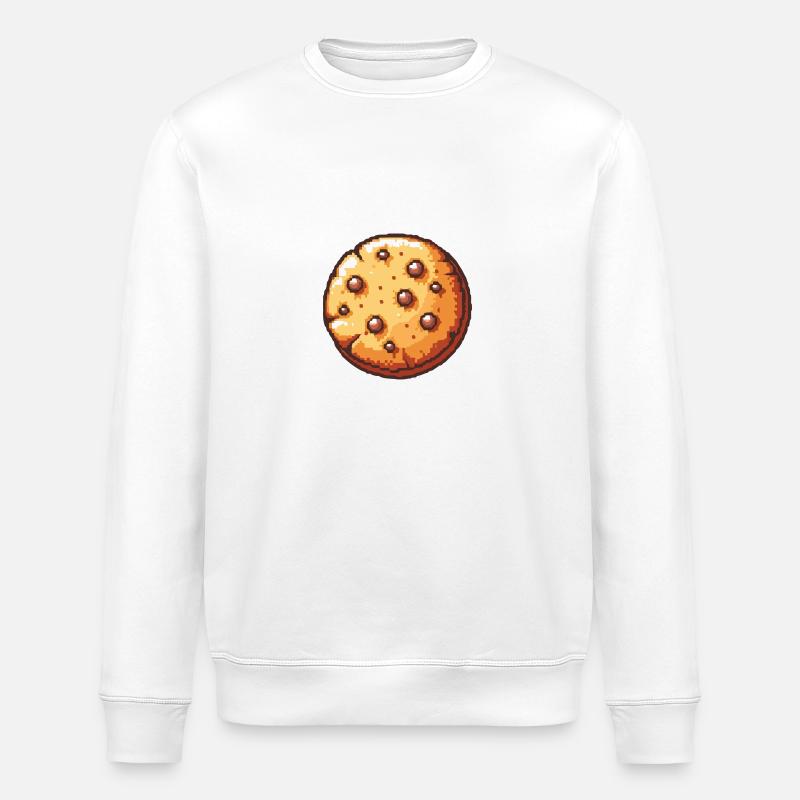 Icône du pixel des cookies - Sweat bio ROLLER Stanley/Stella Unisexe - blanc