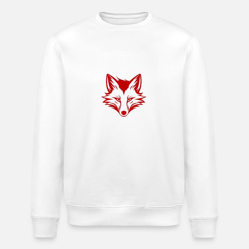 Fuchs Kopf - Stanley/Stella Unisex Bio-Sweatshirt ROLLER - Weiß