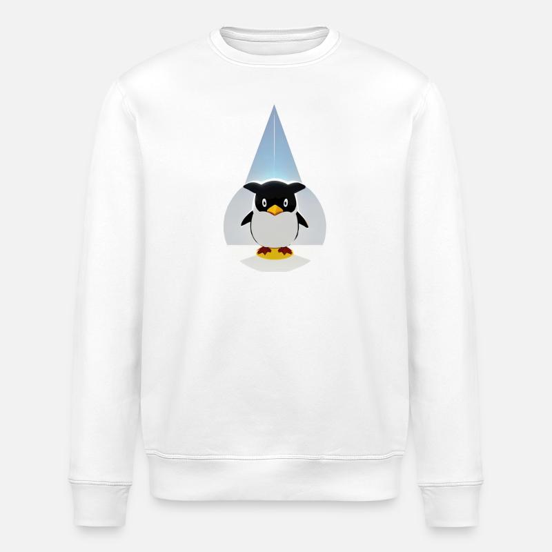 Kleiner Held Pinguin - Stanley/Stella Unisex Bio-Sweatshirt ROLLER - Weiß
