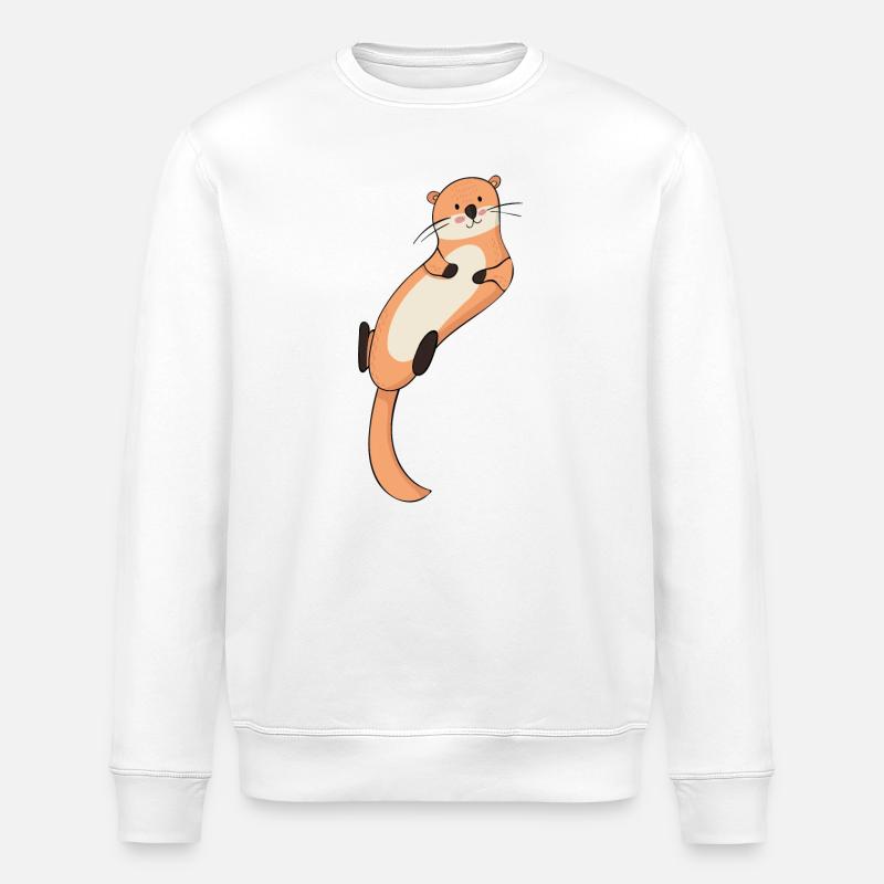 Loutres - Sweat bio ROLLER Stanley/Stella Unisexe - blanc