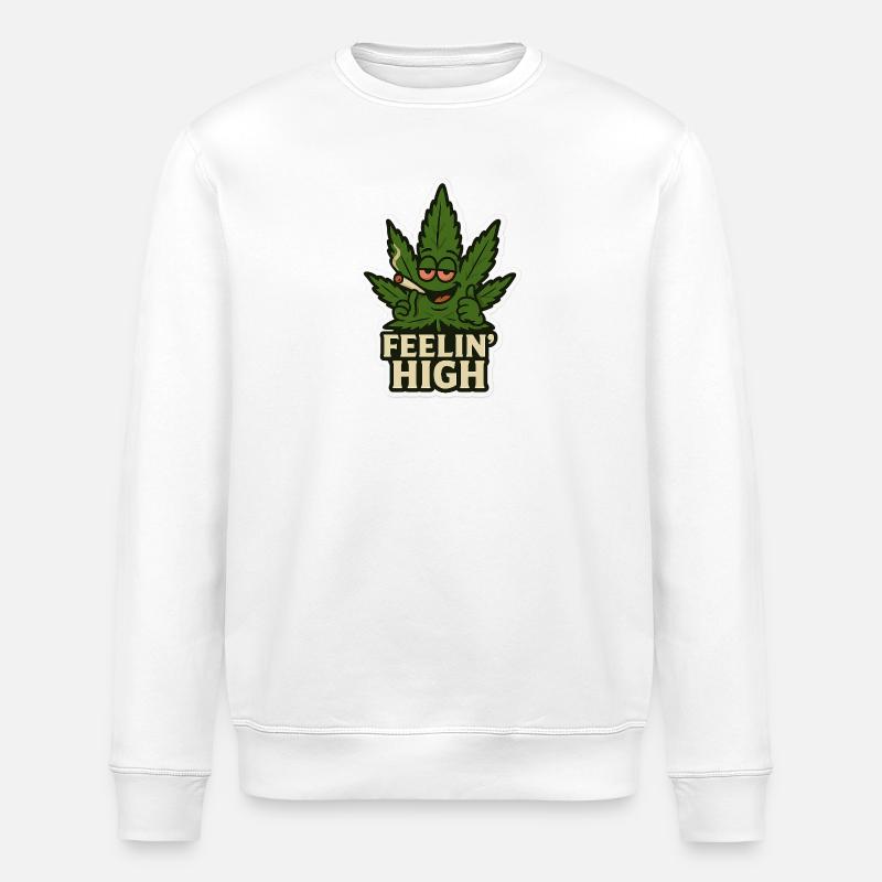 Se sentir haute feuille - Sweat bio ROLLER Stanley/Stella Unisexe - blanc