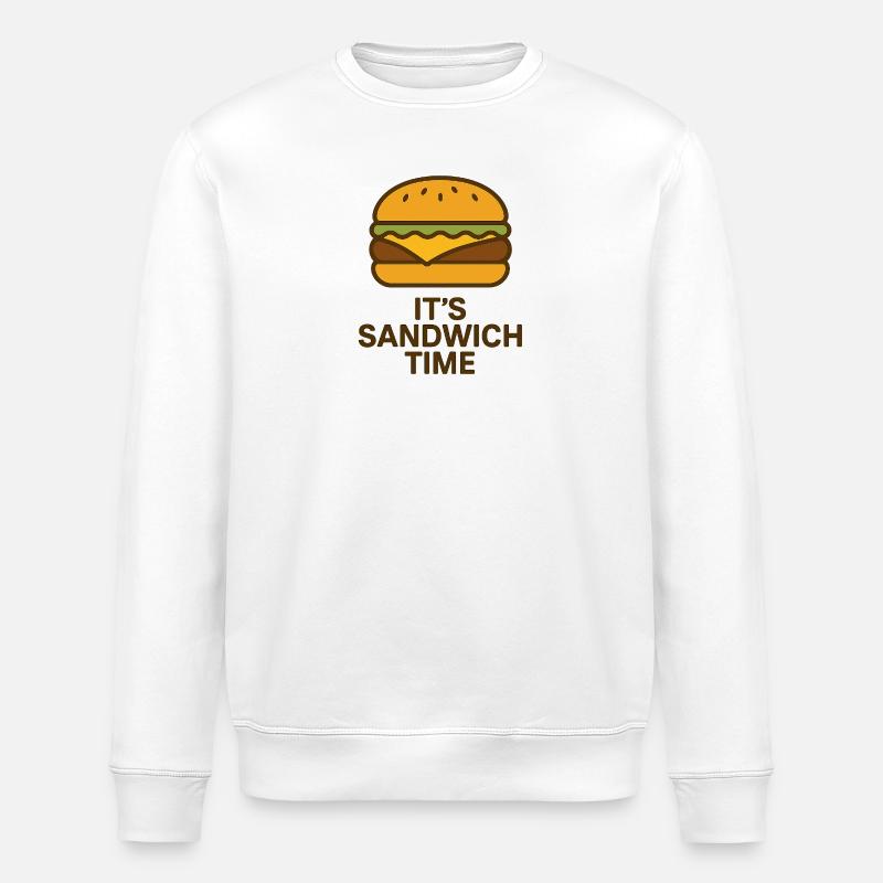 C’est le Sandwich Time Motivational Design - Sweat bio ROLLER Stanley/Stella Unisexe - blanc