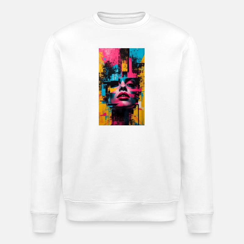 Abstrakte Urban Mode Kunst - Stanley/Stella Unisex Bio-Sweatshirt ROLLER - Weiß