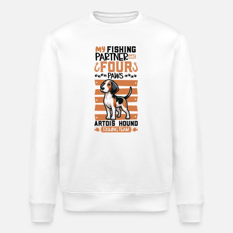 Pêche et Mastiff assyrien - Sweat bio ROLLER Stanley/Stella Unisexe - blanc