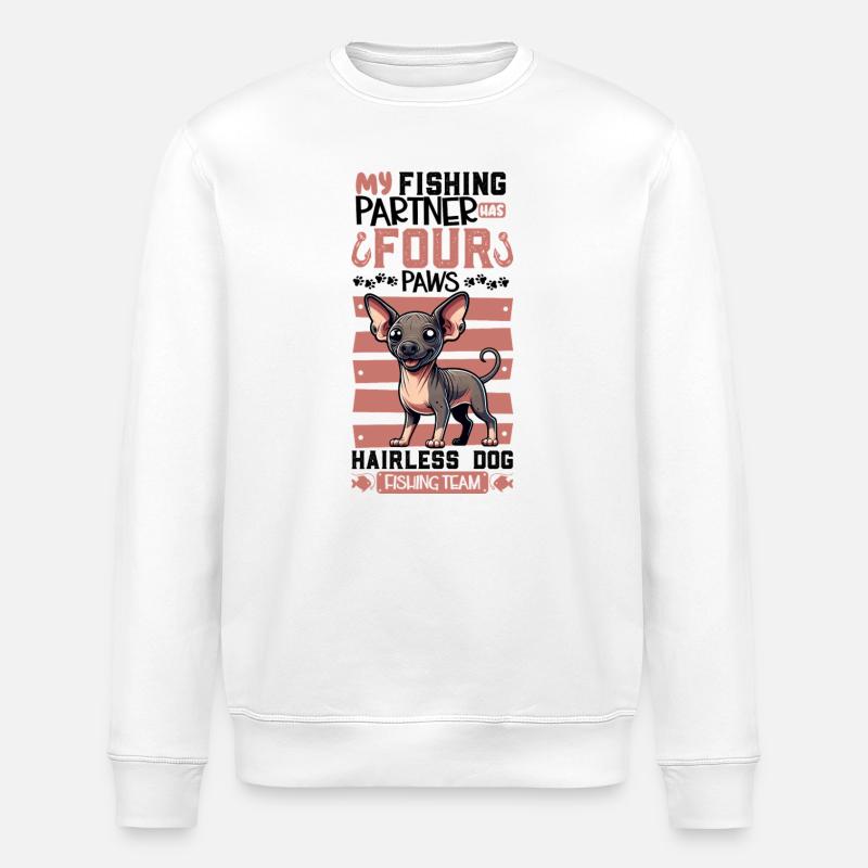 Pêche et Cocker Anglais - Sweat bio ROLLER Stanley/Stella Unisexe - blanc