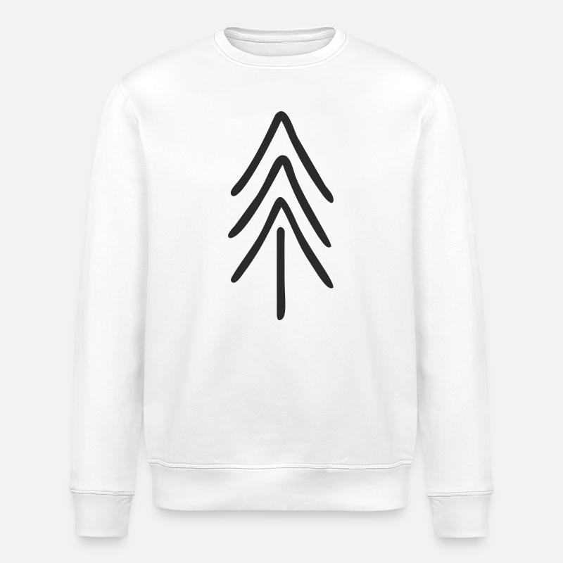 Tanne minimalistisch - Stanley/Stella Unisex Bio-Sweatshirt ROLLER - Weiß