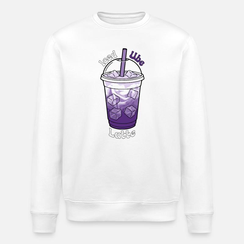 Latte Ube glacé - Sweat bio ROLLER Stanley/Stella Unisexe - blanc