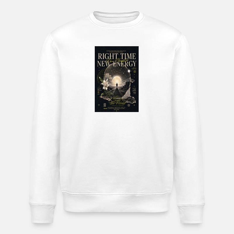 Right Time Neue Energie - Stanley/Stella Unisex Bio-Sweatshirt ROLLER - Weiß