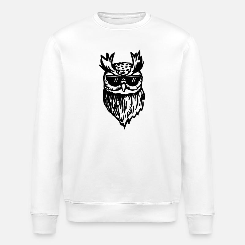 Eule - Stanley/Stella Unisex Bio-Sweatshirt ROLLER - Weiß
