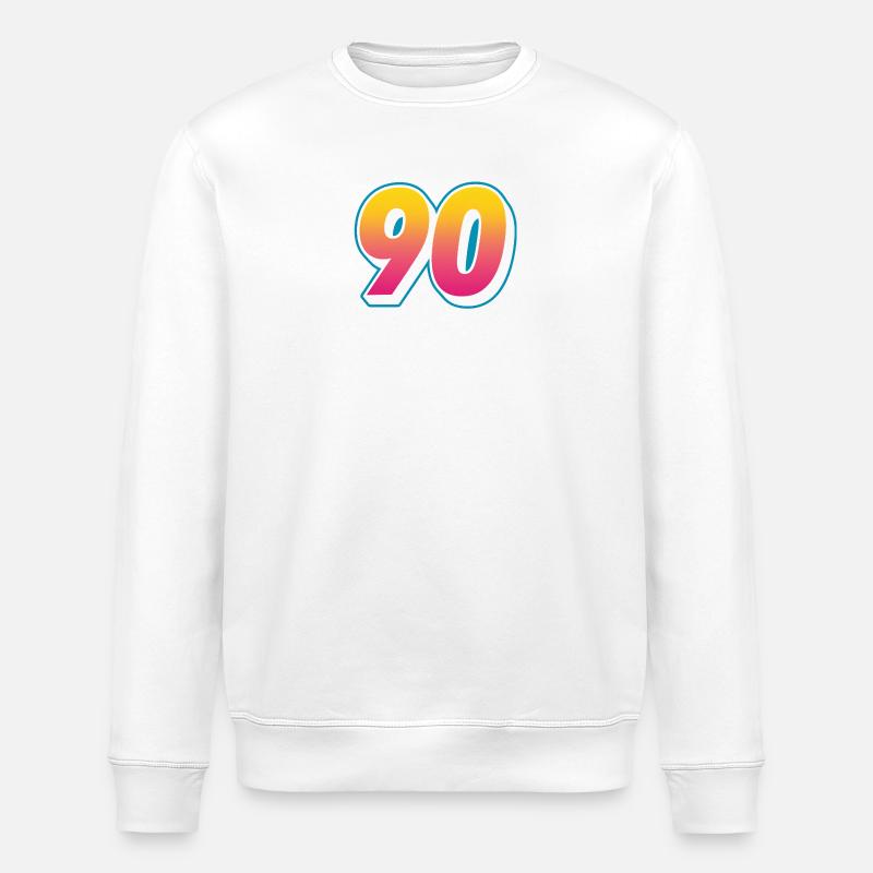 90er Gradient Jubeldesign - Stanley/Stella Unisex Bio-Sweatshirt ROLLER - Weiß