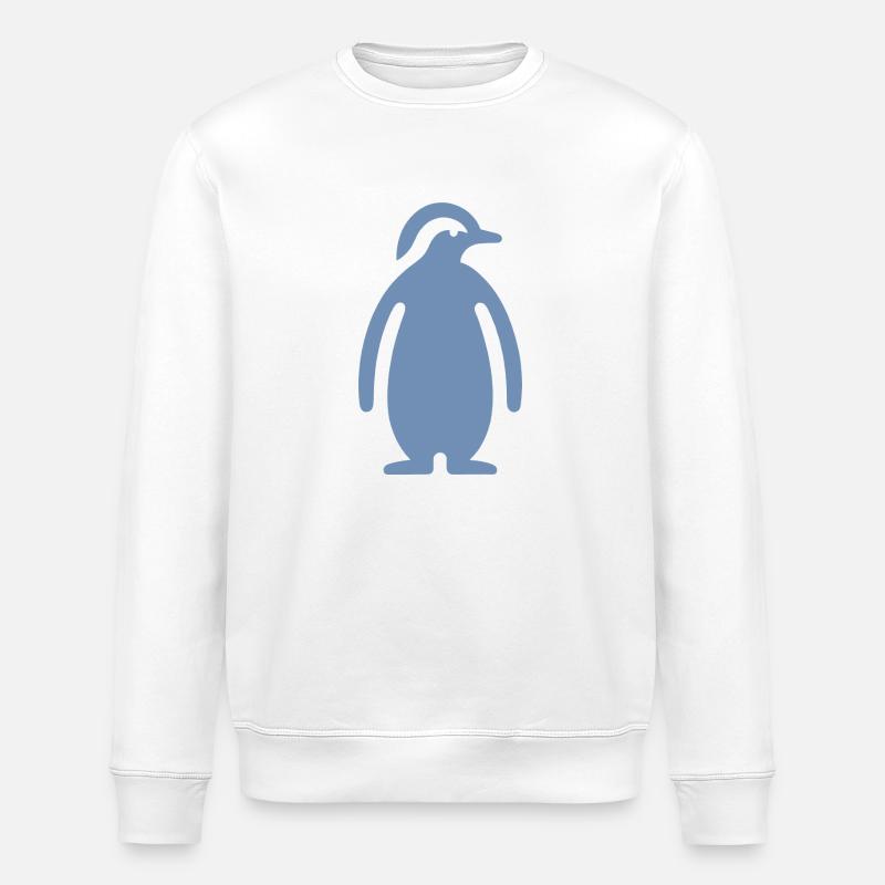 Penguin Silhouette Elegant Design - Stanley/Stella ROLLER Unisex Organic Sweatshirt - white