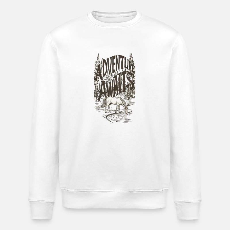 L’aventure vous attend - Sweat bio ROLLER Stanley/Stella Unisexe - blanc