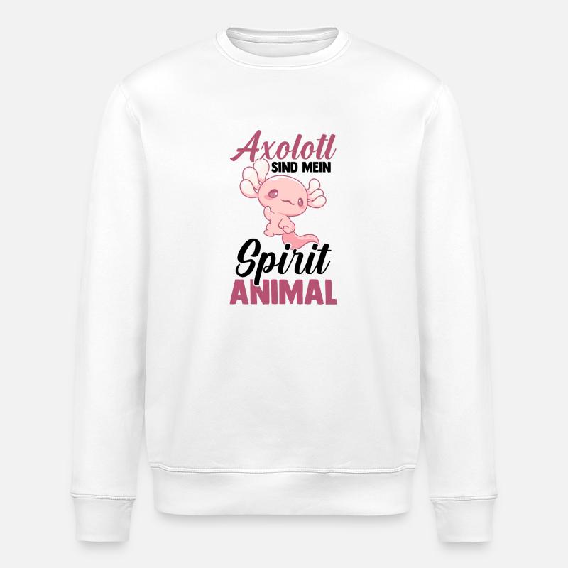 Axolotl - Stanley/Stella Unisex Bio-Sweatshirt ROLLER - Weiß