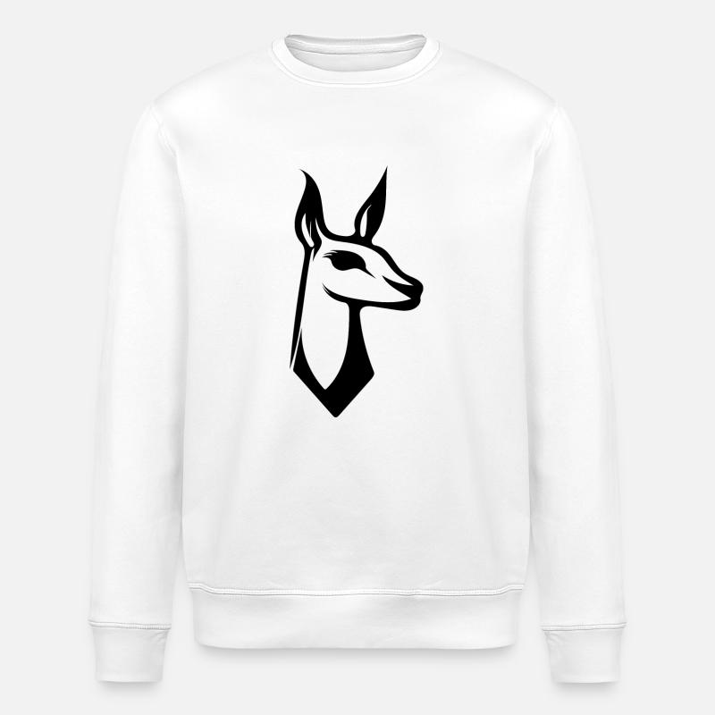 Cute llama logo style - Stanley/Stella ROLLER Unisex Organic Sweatshirt - white