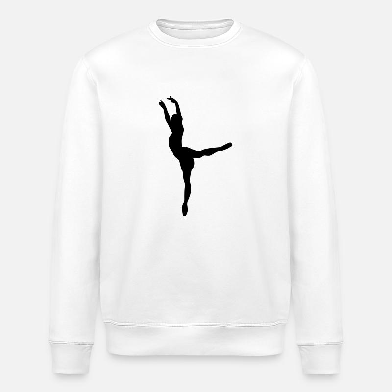 Vector Ballet dancer Silhouette - Stanley/Stella ROLLER Unisex Organic Sweatshirt - white