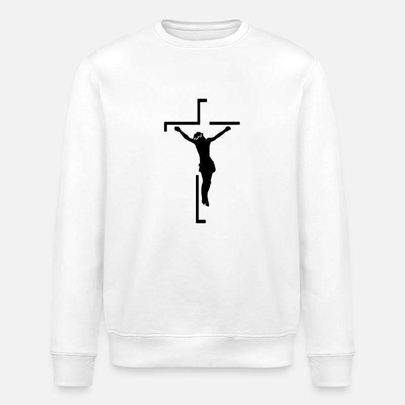 Jesus - Stanley/Stella Unisex Bio-Sweatshirt ROLLER - Weiß