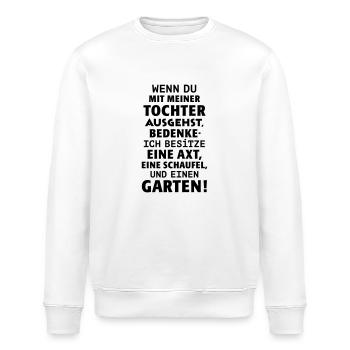 Vater Tochter Date Axt Beil Schaufel Garten Single - Stanley/Stella Unisex Bio-Sweatshirt ROLLER - Weiß - Vorne - Nik (191cm)