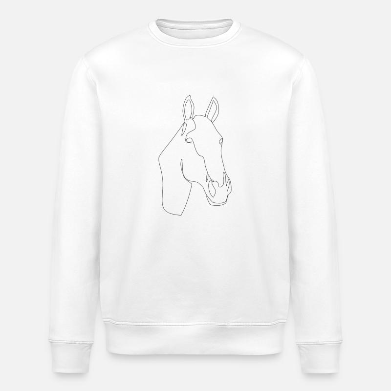 Pferdekopf Daci - Stanley/Stella Unisex Bio-Sweatshirt ROLLER - Weiß