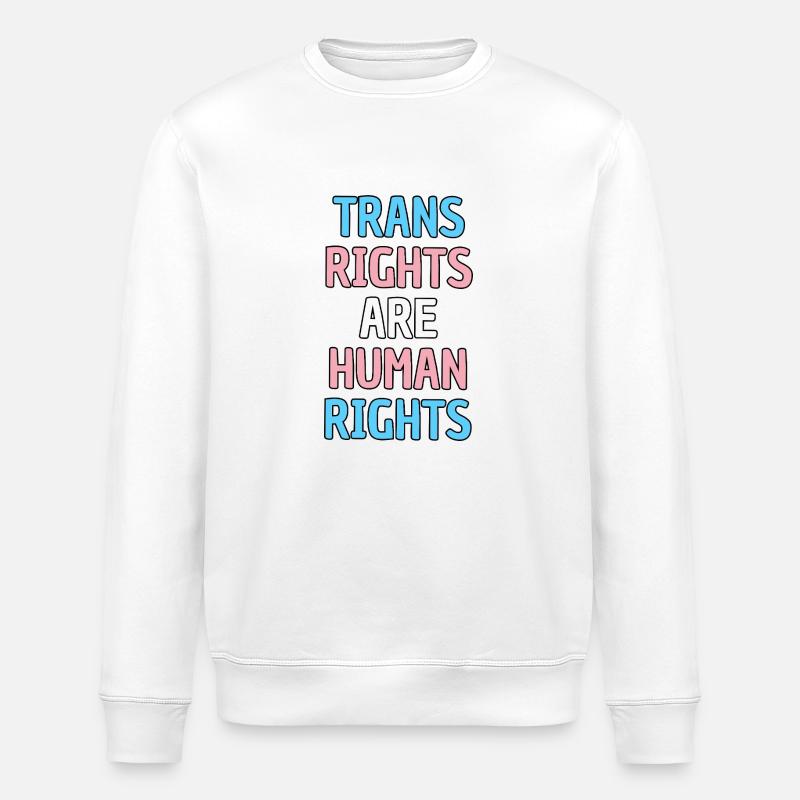Trans-Rechte sind Menschenrechte - Stanley/Stella Unisex Bio-Sweatshirt ROLLER - Weiß