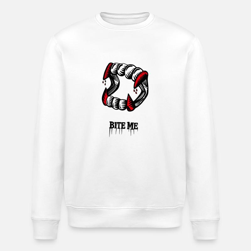 Beiß mich - Stanley/Stella Unisex Bio-Sweatshirt ROLLER - Weiß