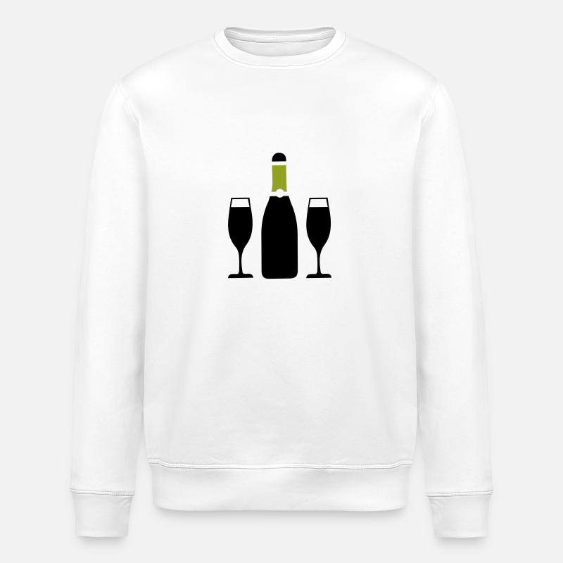 Symbole du vin rouge - Sweat bio ROLLER Stanley/Stella Unisexe - blanc