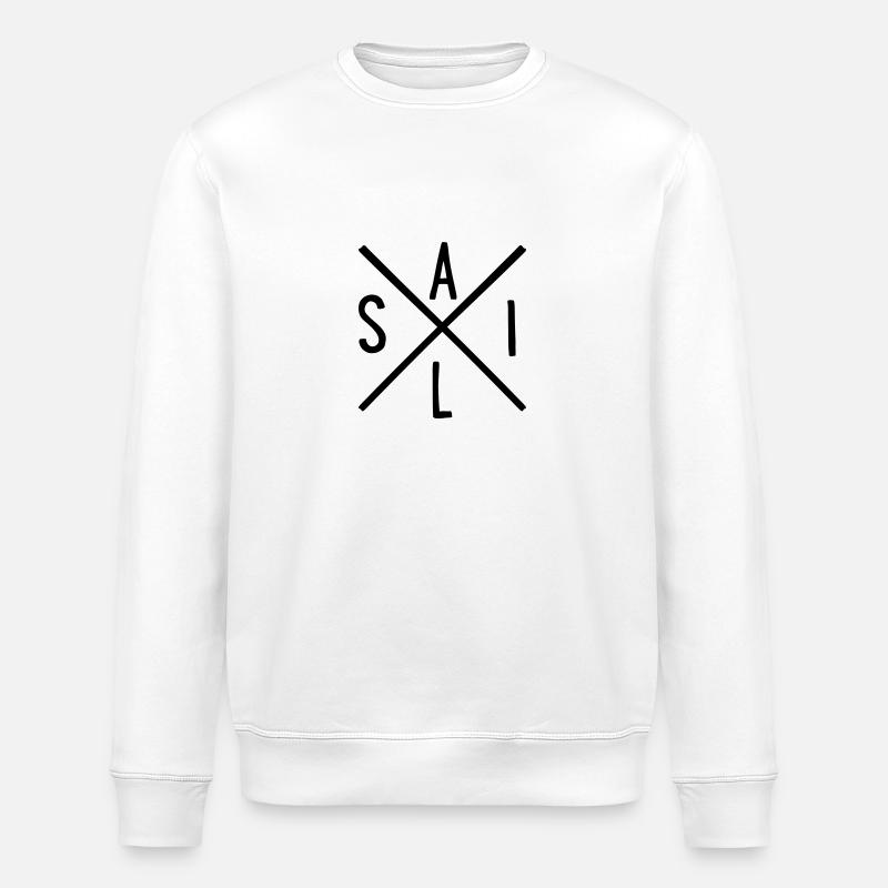 sailhipsterkreuz - Stanley/Stella Unisex Bio-Sweatshirt ROLLER - Weiß