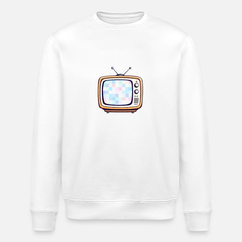 Retro TV - Stanley/Stella Unisex Bio-Sweatshirt ROLLER - Weiß