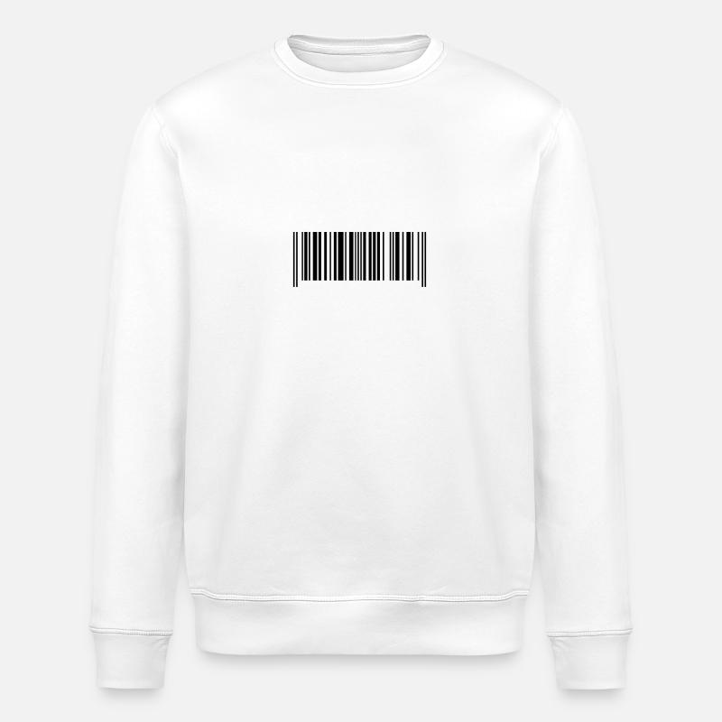 Barcode hergestellt in Frankreich - Stanley/Stella Unisex Bio-Sweatshirt ROLLER - Weiß