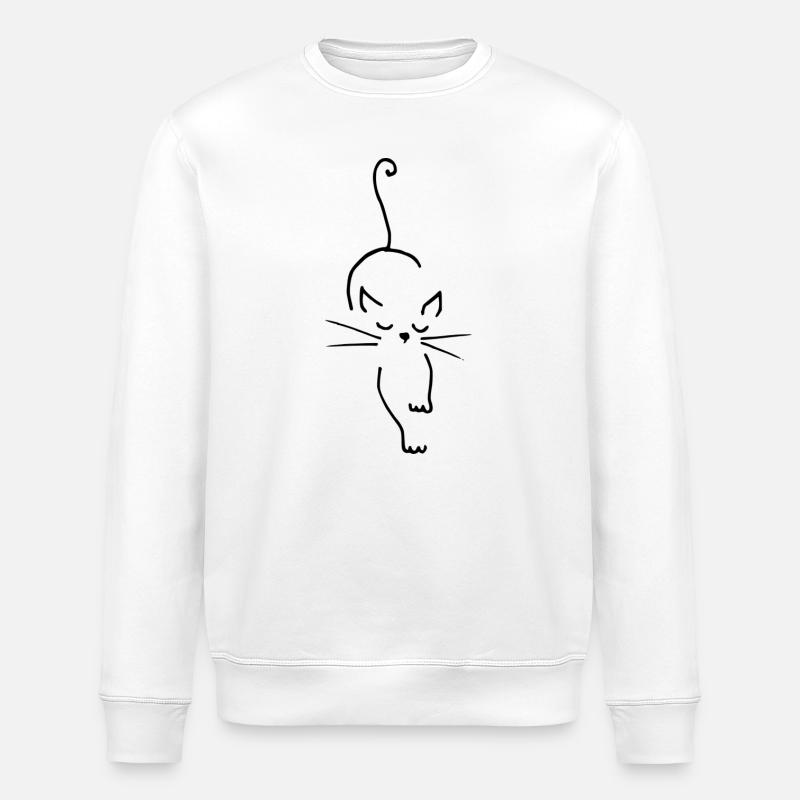 Katze - Sweat bio ROLLER Stanley/Stella Unisexe - blanc