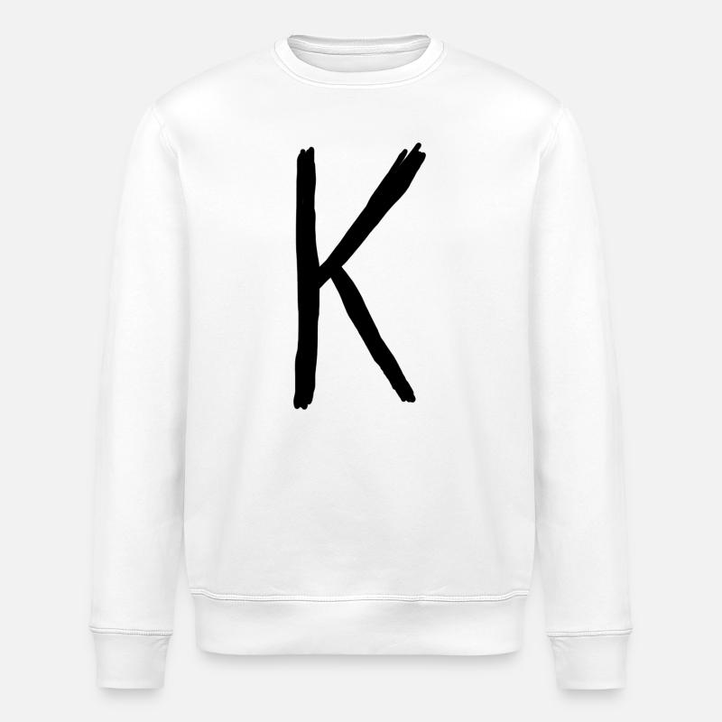 Buchstaben K - Stanley/Stella Unisex Bio-Sweatshirt ROLLER - Weiß