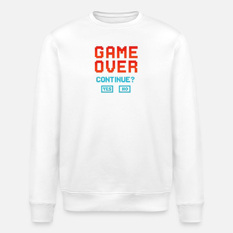 Game Over, continuer ? - Sweat bio ROLLER Stanley/Stella Unisexe - blanc