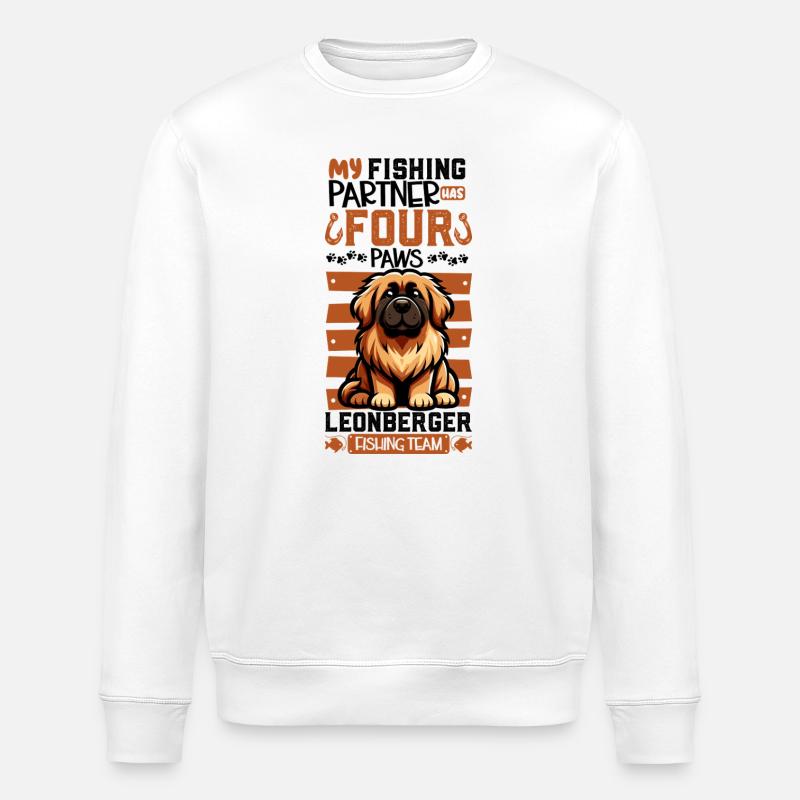 Pêche et Leonberger - Sweat bio ROLLER Stanley/Stella Unisexe - blanc