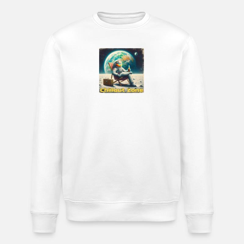 Astronaute de la zone de détente - Sweat bio ROLLER Stanley/Stella Unisexe - blanc