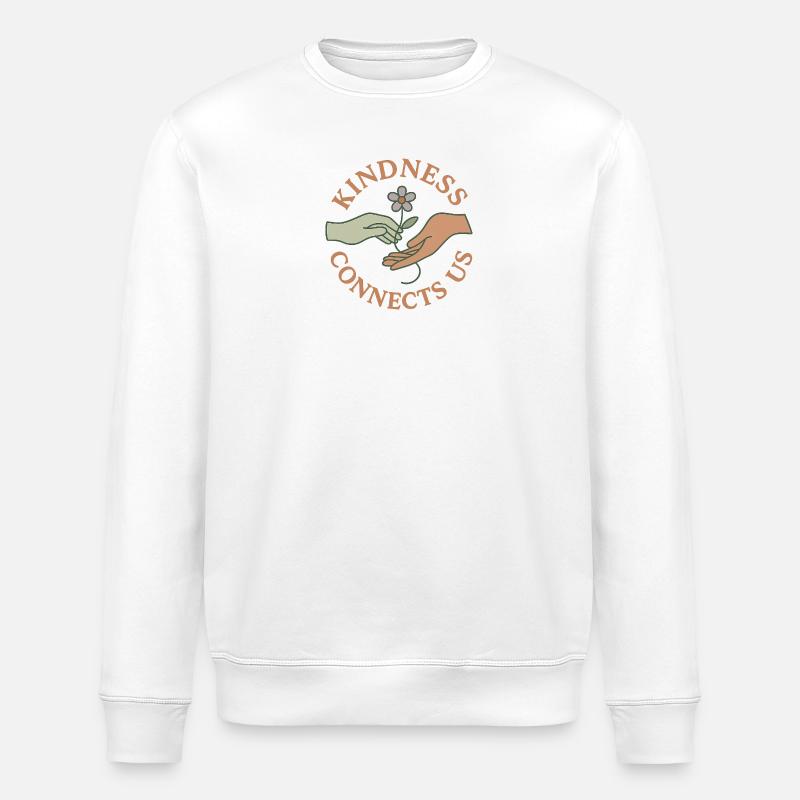 Freundlichkeit verbindet uns - Stanley/Stella Unisex Bio-Sweatshirt ROLLER - Weiß
