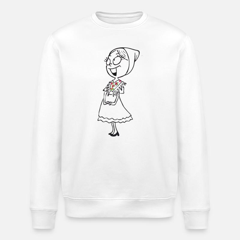 SERBSKA LENKA - kontur - - Stanley/Stella Unisex Bio-Sweatshirt ROLLER - Weiß