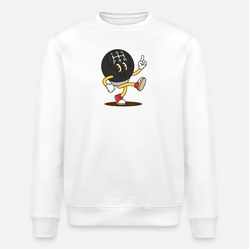 Shift Button Hero Dancing - Stanley/Stella ROLLER Unisex Organic Sweatshirt - white