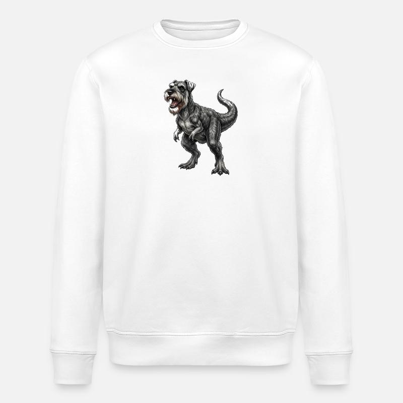 Schnauzer T - REX - Stanley/Stella Unisex Bio-Sweatshirt ROLLER - Weiß