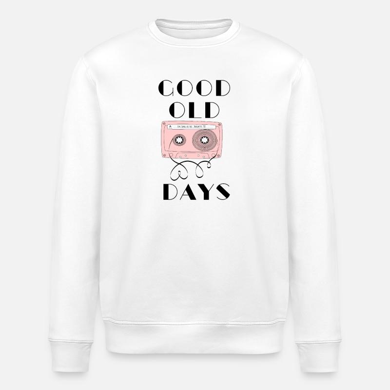 bonne vieille cassette Days blanc - Sweat bio ROLLER Stanley/Stella Unisexe - blanc