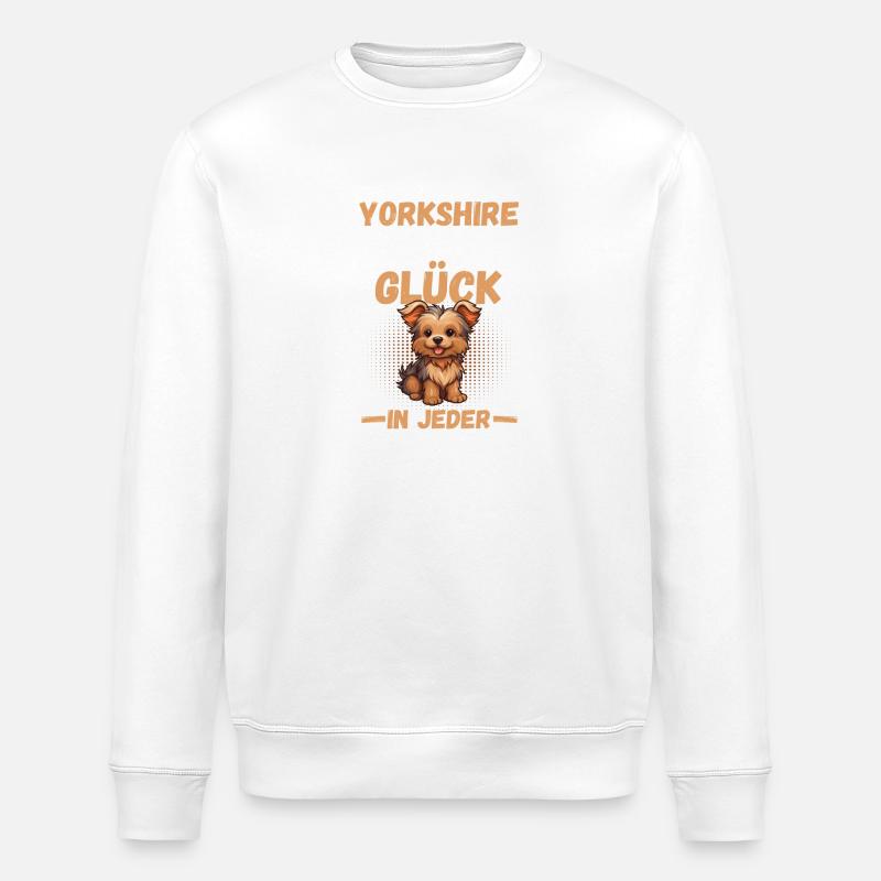 Chien Yorkshire Terrier - Sweat bio ROLLER Stanley/Stella Unisexe - blanc