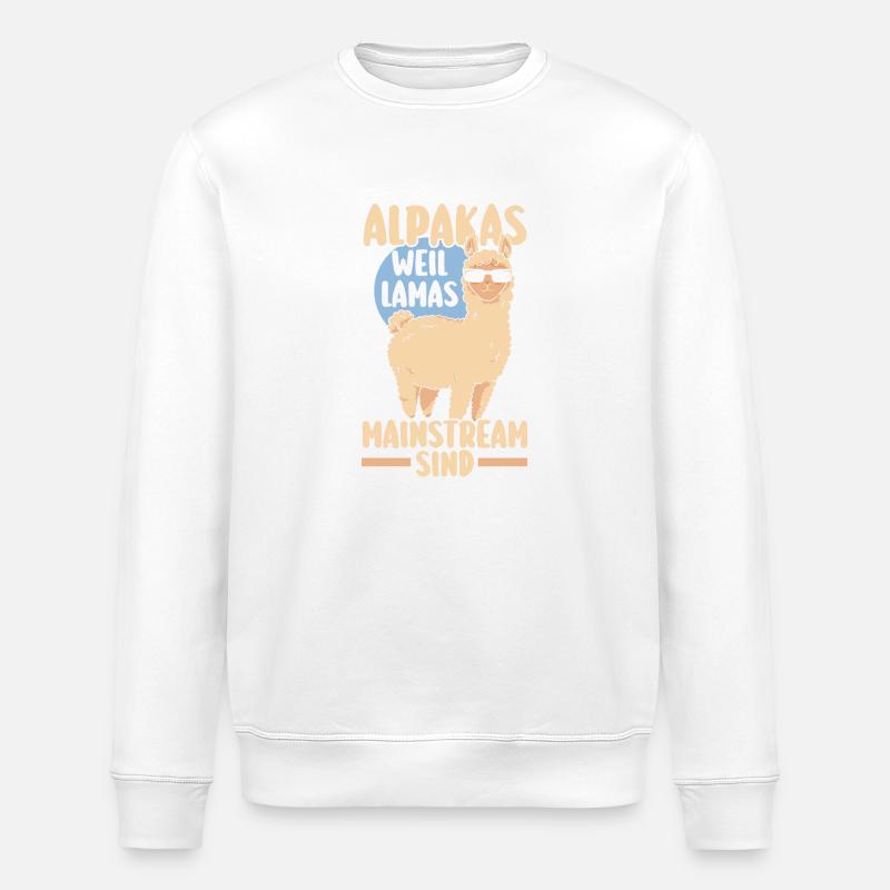 Alpaka - Stanley/Stella Unisex Bio-Sweatshirt ROLLER - Weiß