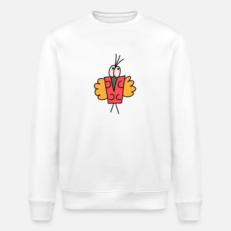 Schobbti Rot - Stanley/Stella Unisex Bio-Sweatshirt ROLLER - Weiß