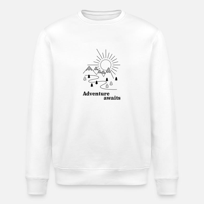 adventure - Stanley/Stella ROLLER Unisex Organic Sweatshirt - white
