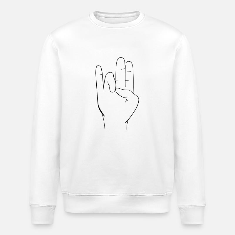 Signe à la main - Sweat bio ROLLER Stanley/Stella Unisexe - blanc