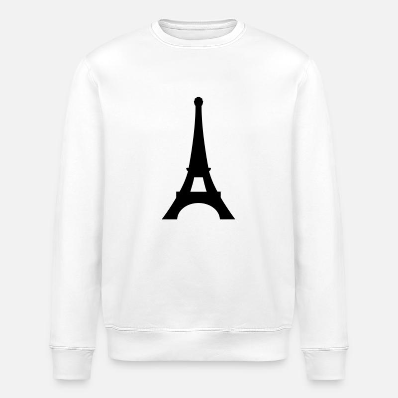 Eiffel Tower Paris - Stanley/Stella ROLLER Unisex Organic Sweatshirt - white