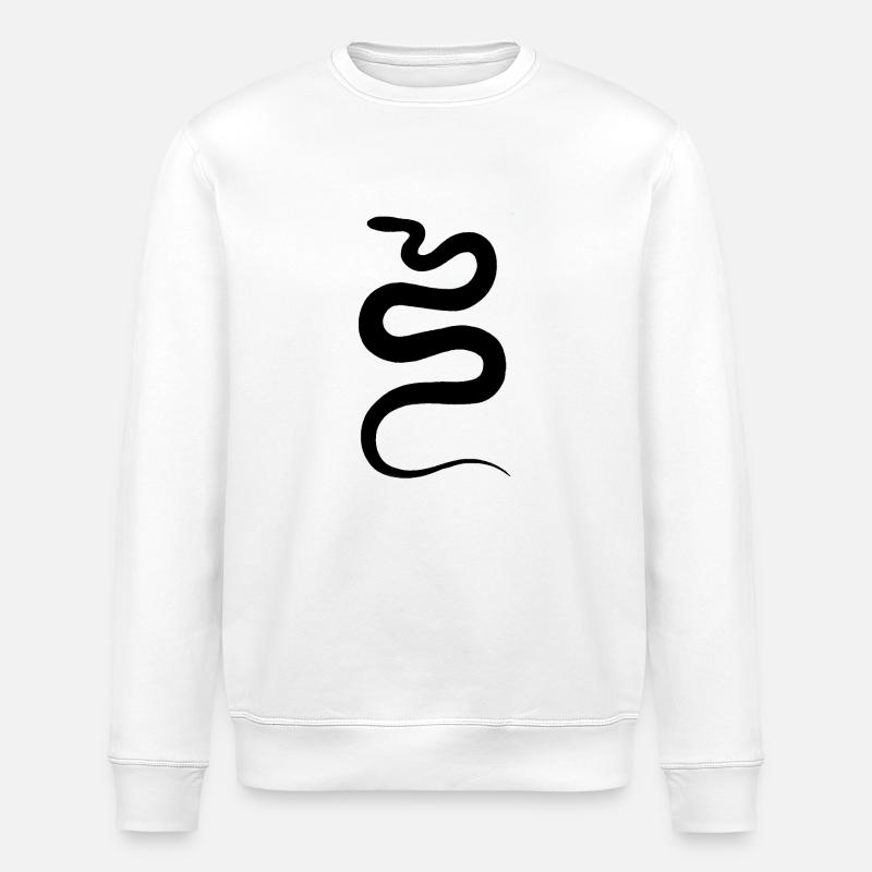 Schlange - Stanley/Stella Unisex Bio-Sweatshirt ROLLER - Weiß
