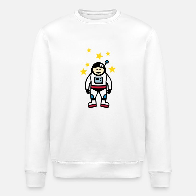 Astronaut - Stanley/Stella Unisex Bio-Sweatshirt ROLLER - Weiß