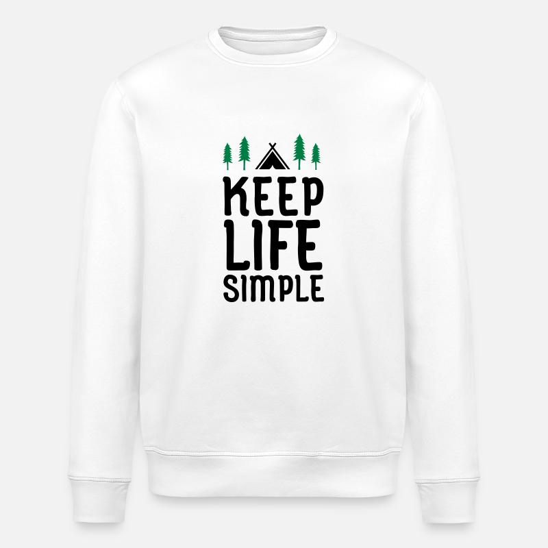 Keep Life Simple - Sweat bio ROLLER Stanley/Stella Unisexe - blanc